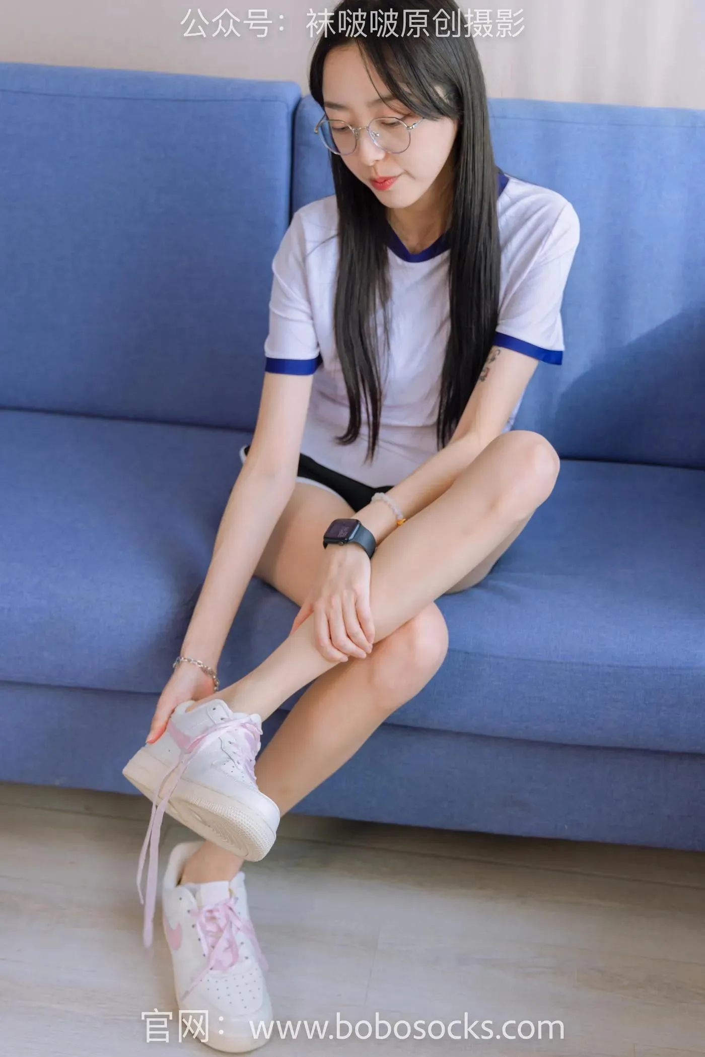 [BoBoSocks袜啵啵]NO.147 稚予-空军一号板鞋、白棉袜、体操服 [139P]插图6